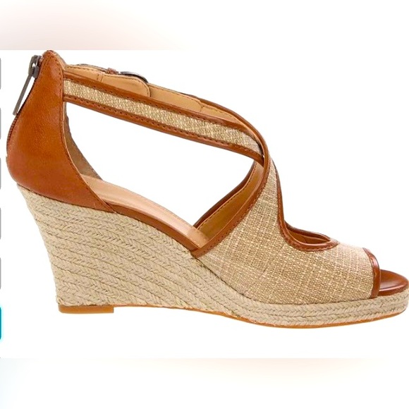 New Circa Joan & David Women's Nandie Open-Toe Espadrille Wedge Heel Size 9.5 - Picture 5 of 6